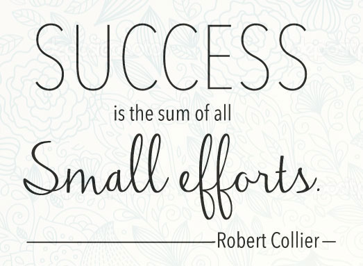 success is the sum of small efforts - blog image