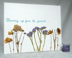 product #6: blooming up quoted canvas