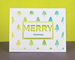 product #7: stenciled christmas card